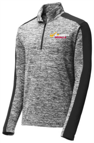 Sport Tek® PosiCharge® Electric Heather Colorblock 1/4 Zip Pullover (Construction Logo)